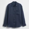 Oversized overhemd van 100% linnen