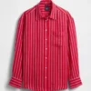 Oversized overhemd van 100% linnen