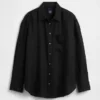 Oversized overhemd van 100% linnen