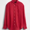 Oversized overhemd van 100% linnen