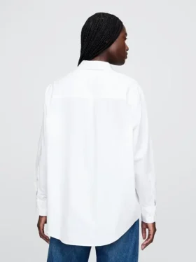 Oversized overhemd van biologisch katoenpopeline