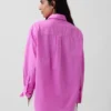 Oversized overhemd van biologisch katoenpopeline