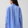 Oversized overhemd van biologisch katoenpopeline
