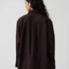 Oversized overhemd van biologisch katoenpopeline