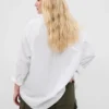 Oversized overhemd van biologisch katoenpopeline