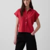 Oversized overhemd van linnenmix