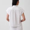 Oversized overhemd van linnenmix