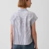 Oversized overhemd van linnenmix