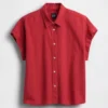 Oversized overhemd van linnenmix