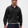 Oversized polosweatshirt voor volwassenen van zwaar fleece