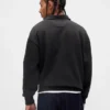 Oversized polosweatshirt voor volwassenen van zwaar fleece