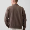 Oversized pullover met kwartrits voor volwassenen