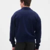 Oversized pullover met kwartrits voor volwassenen