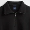 Oversized pullover met kwartrits voor volwassenen