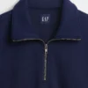 Oversized pullover met kwartrits voor volwassenen
