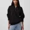 Oversized pullover met kwartrits voor volwassenen
