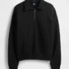 Oversized pullover met kwartrits voor volwassenen