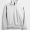Oversized pullover met kwartrits voor volwassenen