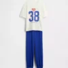 Oversized pyjama-joggerset voor kinderen met Superman-motief, gemaakt van gerecycled materiaal