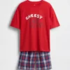 Oversized pyjama-set met korte broeken voor kinderen van gerecycled materiaal