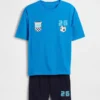 Oversized pyjama-set met korte broeken voor kinderen van gerecycled materiaal