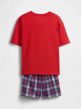 Oversized pyjama-set met korte broeken voor kinderen van gerecycled materiaal