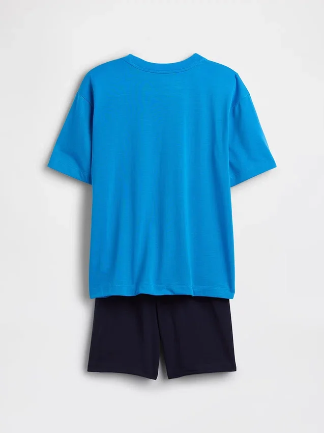 Oversized pyjama-set met korte broeken voor kinderen van gerecycled materiaal