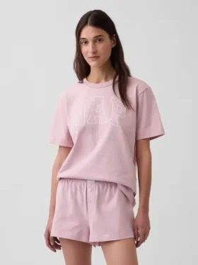 Oversized pyjamashirt met Nap-logo
