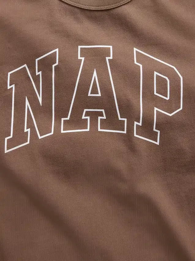 Oversized pyjamashirt met Nap-logo