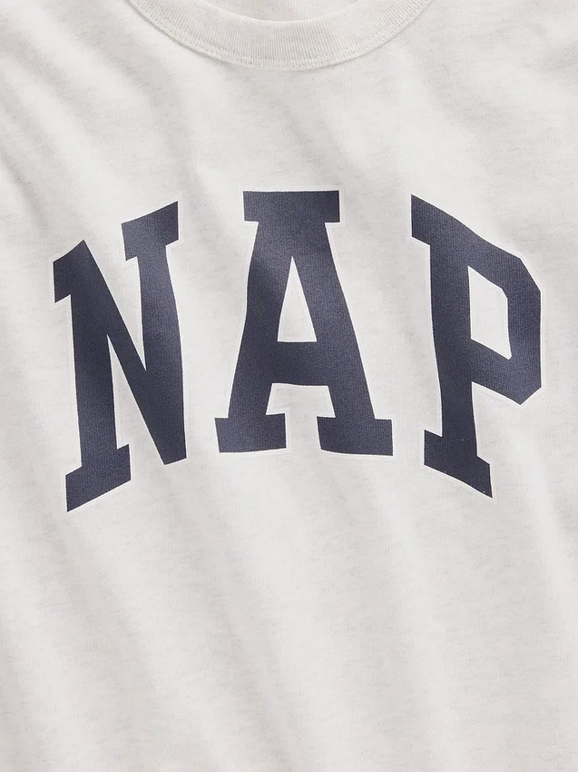 Oversized pyjamashirt met Nap-logo