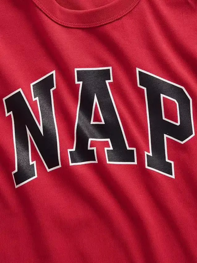 Oversized pyjamashirt met Nap-logo
