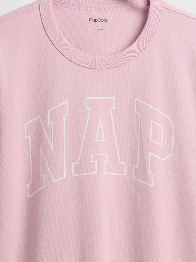 Oversized pyjamashirt met Nap-logo