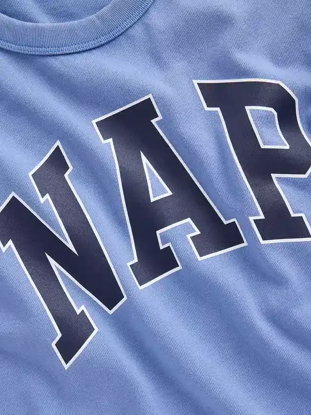 Oversized pyjamashirt met Nap-logo
