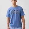 Oversized pyjamashirt met Nap-logo