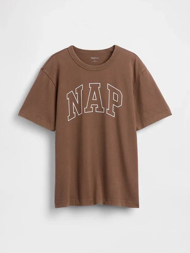 Oversized pyjamashirt met Nap-logo
