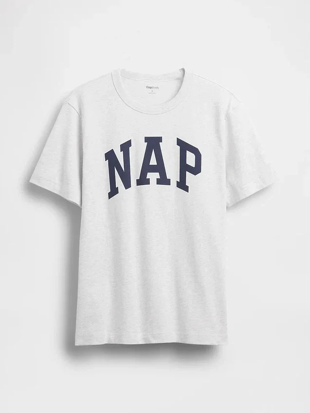 Oversized pyjamashirt met Nap-logo
