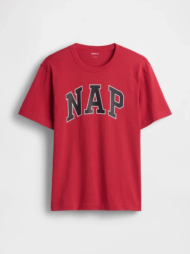 Oversized pyjamashirt met Nap-logo