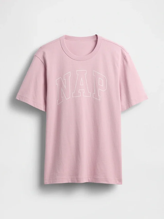 Oversized pyjamashirt met Nap-logo