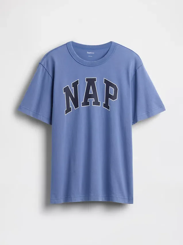 Oversized pyjamashirt met Nap-logo