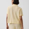 Oversized pyjamashirt van gekreukte gaasstof