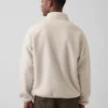 Oversized Sherpa-trui met halve rits