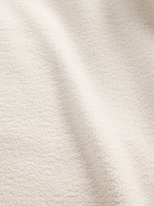 Oversized Sherpa-trui met halve rits