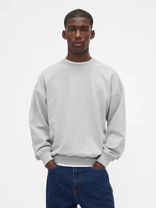 Oversized sweatshirt voor volwassenen van zwaar materiaal