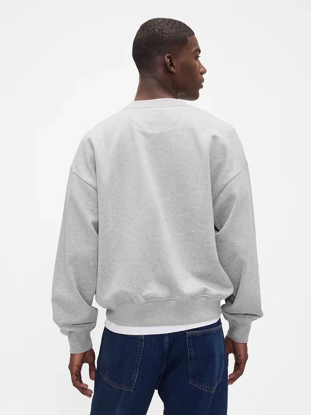 Oversized sweatshirt voor volwassenen van zwaar materiaal