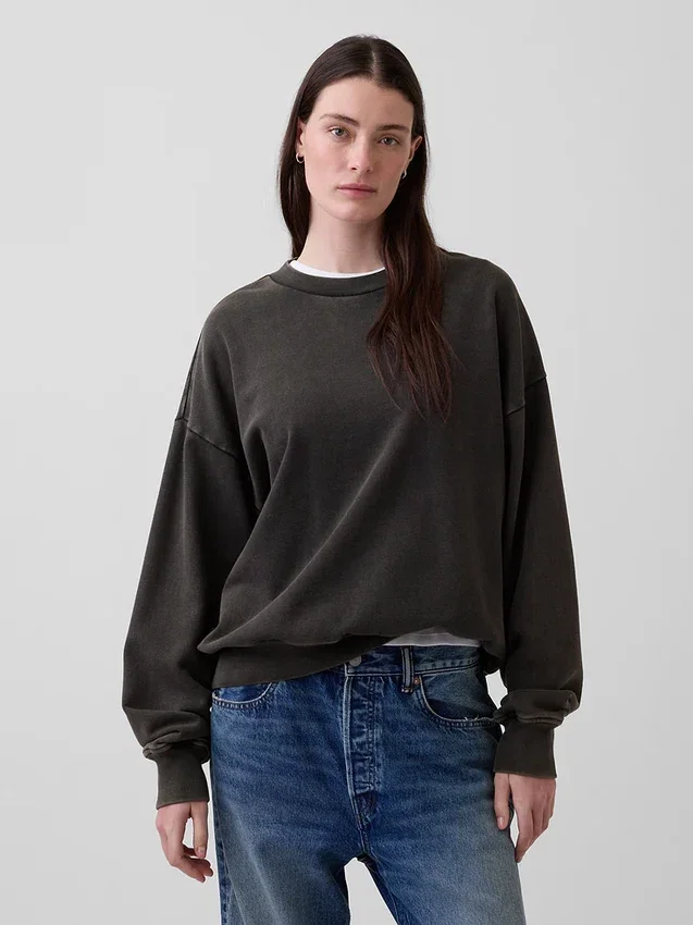 Oversized sweatshirt voor volwassenen van zwaar materiaal