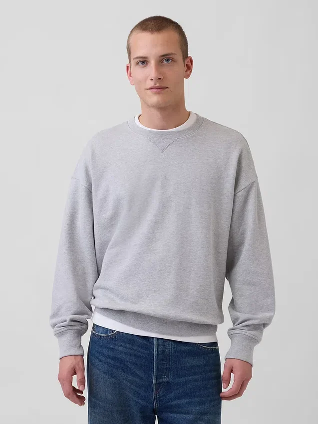 Oversized sweatshirt voor volwassenen van zware French Terry