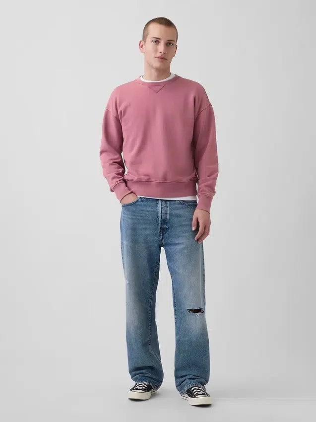 Oversized sweatshirt voor volwassenen van zware French Terry