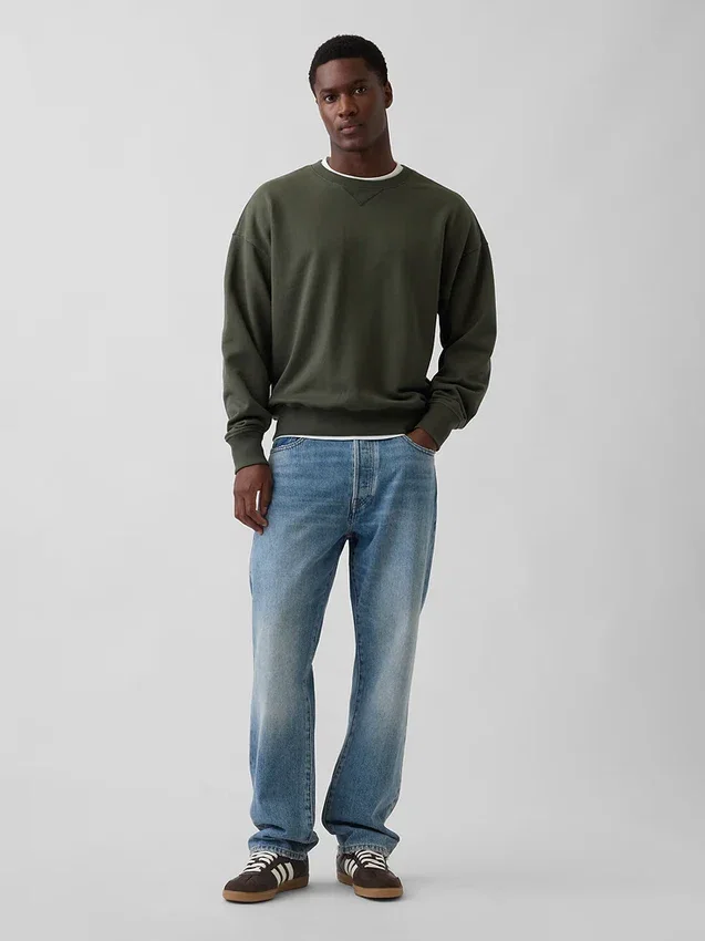 Oversized sweatshirt voor volwassenen van zware French Terry