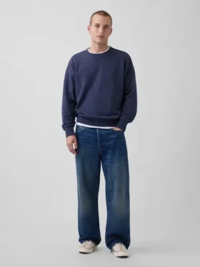 Oversized sweatshirt voor volwassenen van zware French Terry