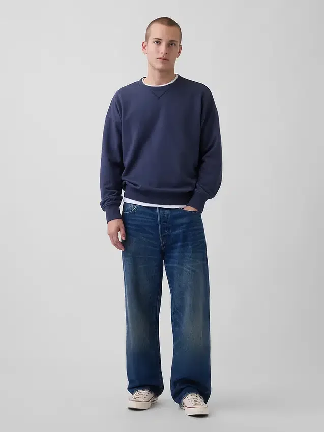 Oversized sweatshirt voor volwassenen van zware French Terry